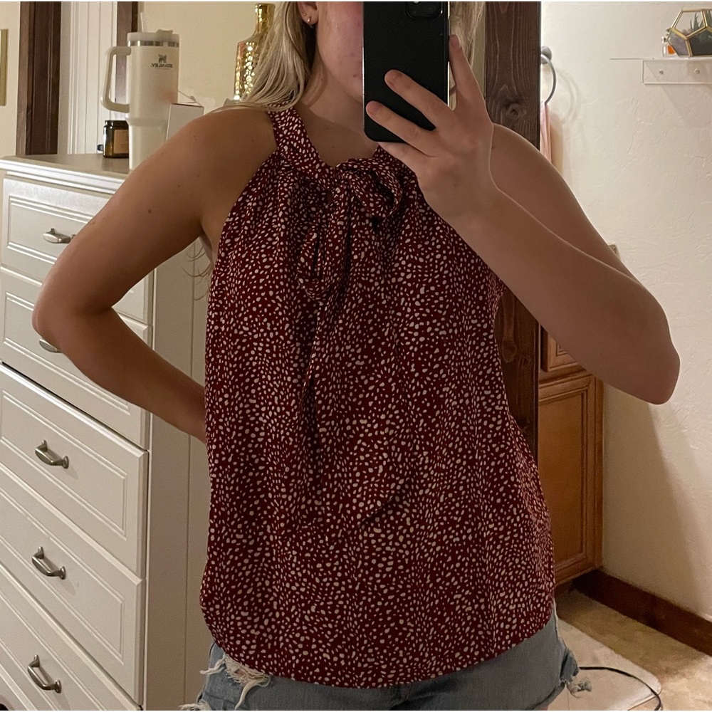 Red blouse